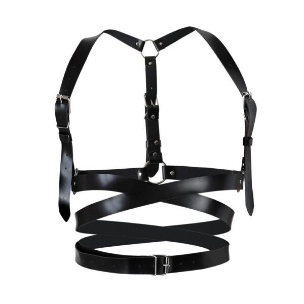 Шкіряна портупея Art of Sex - Melani Leather harness, Чорна L-2XL