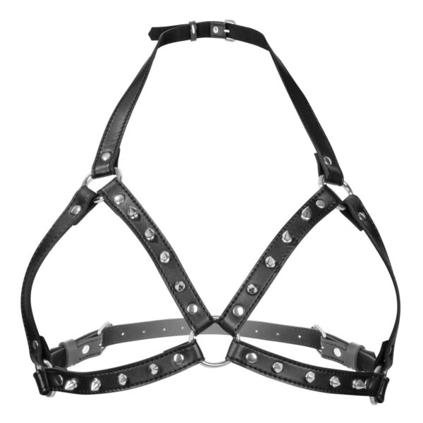 Портупея з металевими шипами Fetish Tentation Sexy Adjustable Chest Harness