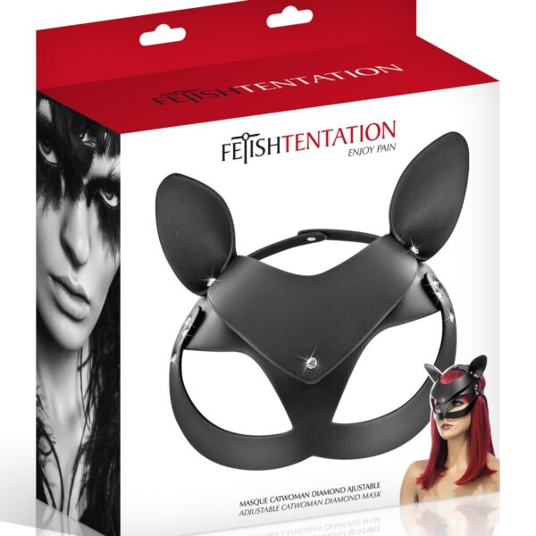 Маска кішки Fetish Tentation Adjustable Catwoman Diamond Mask