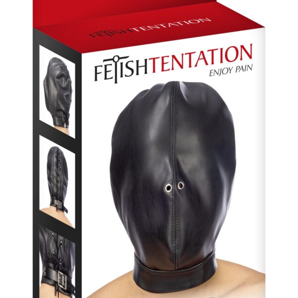 Капюшон для БДСМ Fetish Tentation Closed BDSM hood in leatherette