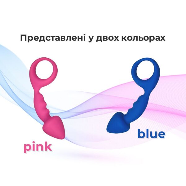 Анальна пробка Adrien Lastic Budy Blue із стимулюючою ніжкою, макс. діаметр 2,5 см