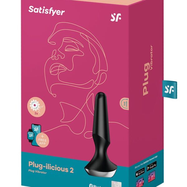 Анальна смарт-вібропробка Satisfyer Plug-ilicious 2 Black