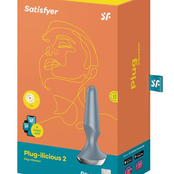 Анальна смарт-вібропробка Satisfyer Plug-ilicious 2 Ice Blue