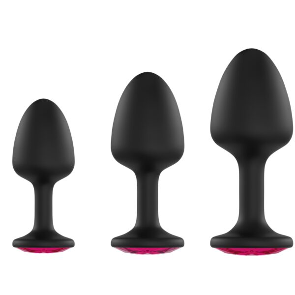 Анальна пробка Dorcel Geisha Plug Ruby XL з кулькою всередині, створює вібрації, макс діаметр 4,5 см