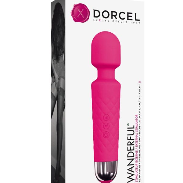 Мінівібромасажер Dorcel Wand Wanderful Magenta потужний, водонепроникний