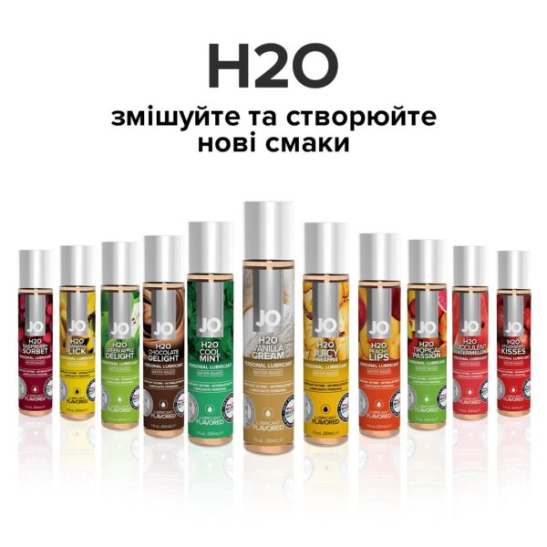 Змазка на водній основі System JO H2O — Vanilla Cream (30 мл) без цукру, рослинний гліцерин