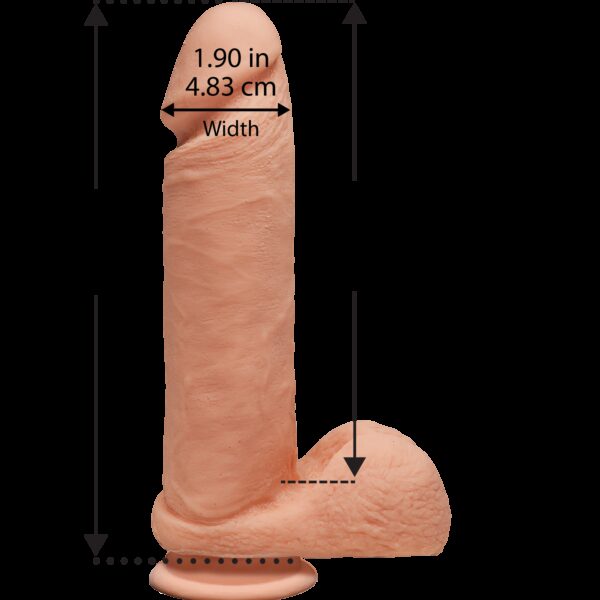 Фалоімітатор Doc Johnson The D - Perfect D - 8 Inch With Balls - ULTRASKYN, діаметр 5,1 см