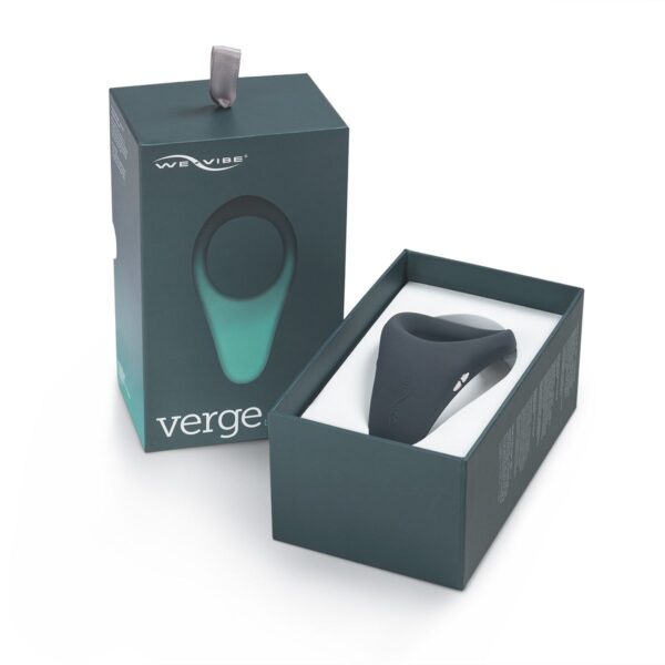 Смарт-віброкільце під одяг VERGE BY WE-VIBE SLATE, охоплює пеніс та мошонку, 10 режимів