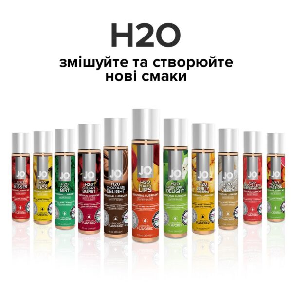 Змазка на водній основі System JO H2O — Peachy Lips (120 мл) без цукру, рослинний гліцерин