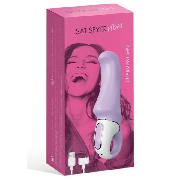 Потужний вібратор Satisfyer Vibes Charming Smile з гнучким стовбуром, літій силікон, 12 режимів