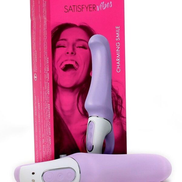 Потужний вібратор Satisfyer Vibes Charming Smile з гнучким стовбуром, літій силікон, 12 режимів