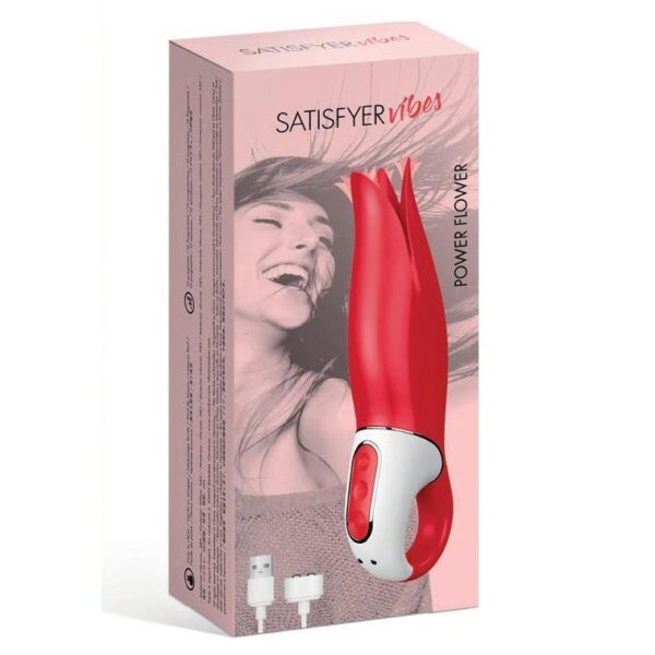 Потужний вібратор Satisfyer Vibes Flower Power з ніжними тремтливими пелюстками, 12 режимів роботи