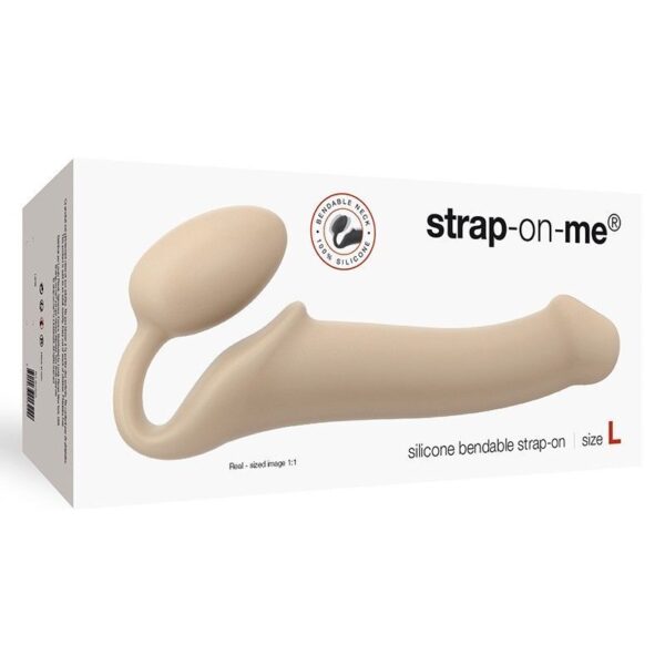 Безремінний страпон Strap-On-Me Flesh L, повністю регульований, діаметр 3,7 см