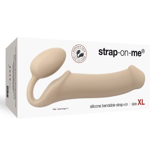 Безремінний страпон Strap-On-Me Flesh XL, повністю регульований, діаметр 4,5 см