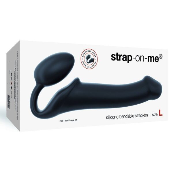 Безремінний страпон Strap-On-Me Black L, повністю регульований, діаметр 3,7 см