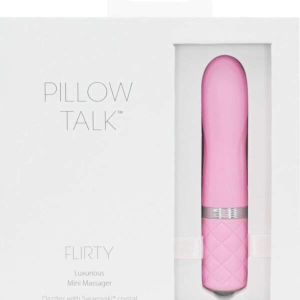 Розкішний вібратор PILLOW TALK - Flirty Pink з кристалом Сваровські, гнучка голівка