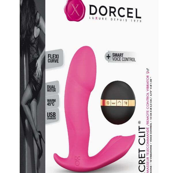 Вібратор Dorcel Secret Clit з підігрівом і пультом ДК, можна під одяг, голосове керування