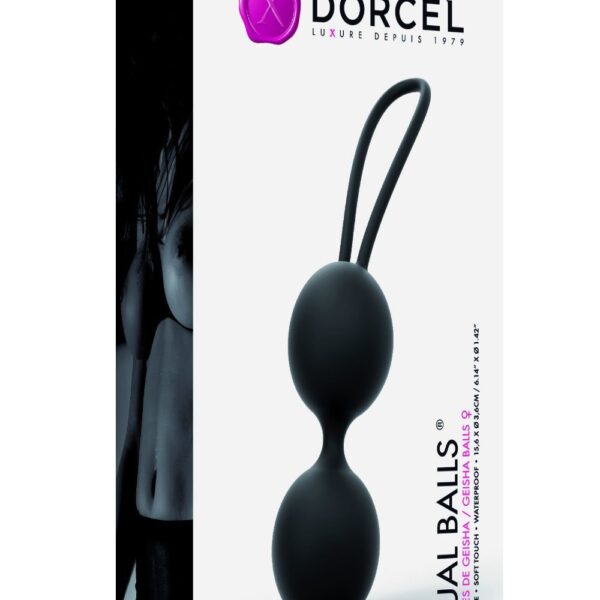 Вагінальні кульки Dorcel Dual Balls Black, діаметр 3,6 см, вага 55гр