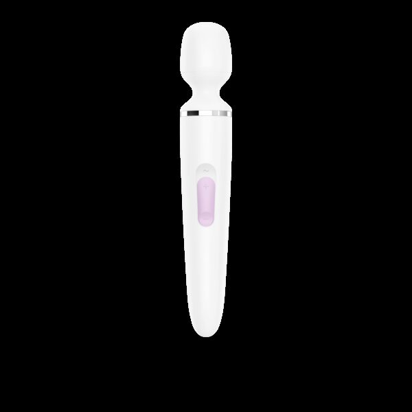 Вібромасажер Satisfyer Wand-er Woman (White/Chrome), водонепроникний, потужний, розмір XXL