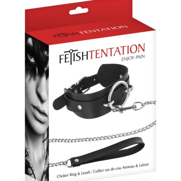 Нашийник з повідцем Fetish Tentation Ring and Leash