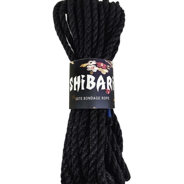 Джутова мотузка для шібарі Feral Feelings Shibari Rope, 8 м чорна