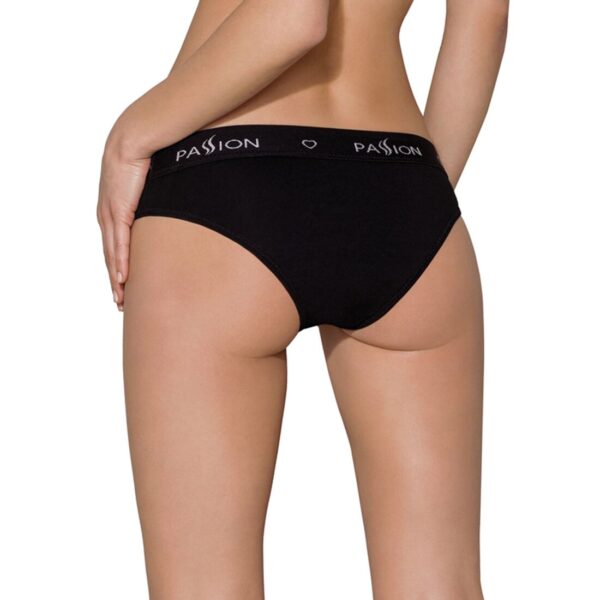 Трусики з широкою гумкою і мереживом Passion PS001 PANTIES black, size M