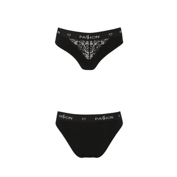 Трусики з широкою гумкою і мереживом Passion PS001 PANTIES black, size M