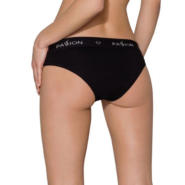 Трусики з широкою гумкою і мереживом Passion PS001 PANTIES black, size XL