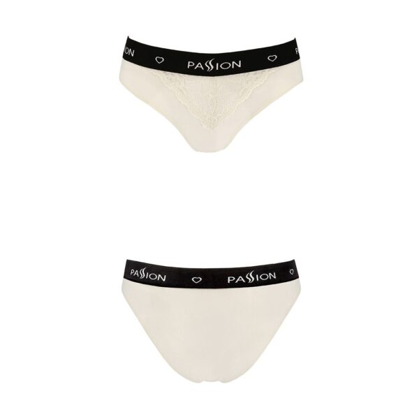 Трусики з широкою гумкою і мереживом Passion PS001 PANTIES ecru, size M