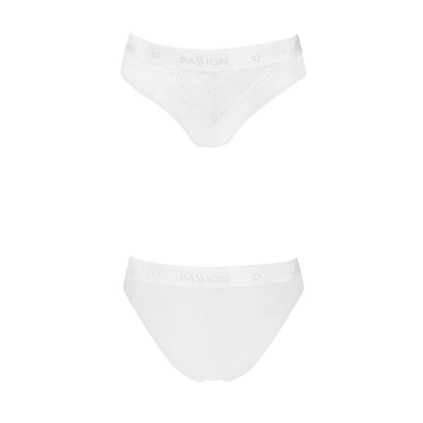 Трусики з широкою гумкою і мереживом Passion PS001 PANTIES white, size L