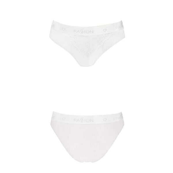 Трусики з широкою гумкою і мереживом Passion PS001 PANTIES white, size S