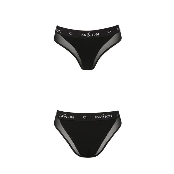 Трусики з прозорою вставкою Passion PS002 PANTIES black, size L