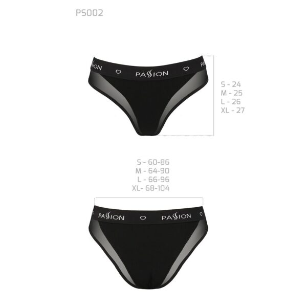 Трусики з прозорою вставкою Passion PS002 PANTIES black, size L