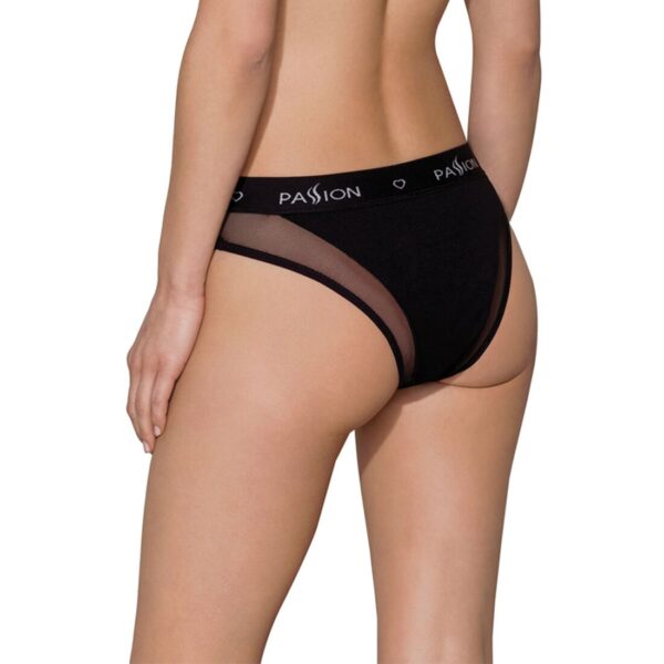 Трусики з прозорою вставкою Passion PS002 PANTIES black, size M