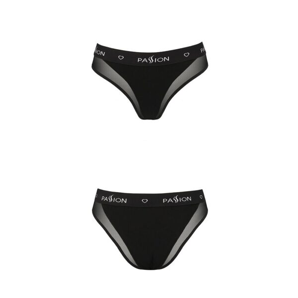 Трусики з прозорою вставкою Passion PS002 PANTIES black, size XL