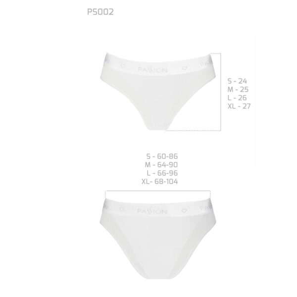 Трусики з прозорою вставкою Passion PS002 PANTIES white, size L