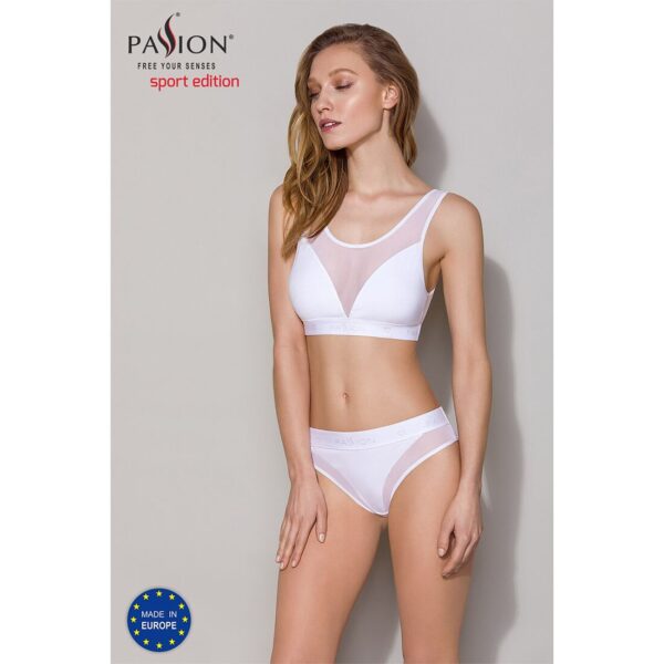 Трусики з прозорою вставкою Passion PS002 PANTIES white, size L