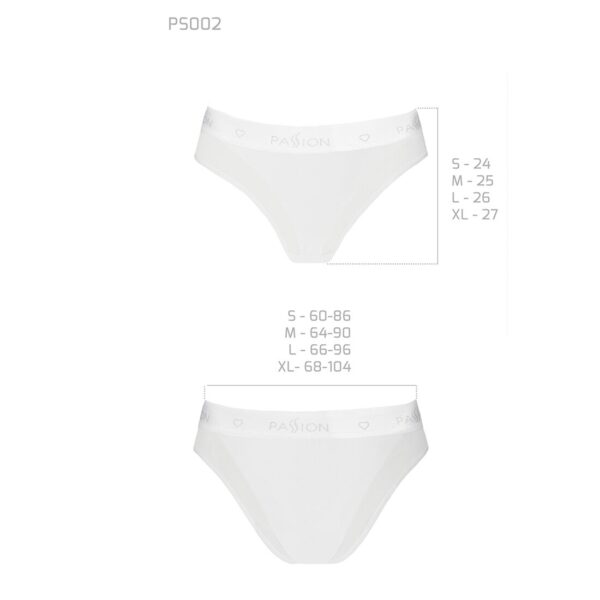 Трусики з прозорою вставкою Passion PS002 PANTIES white, size S