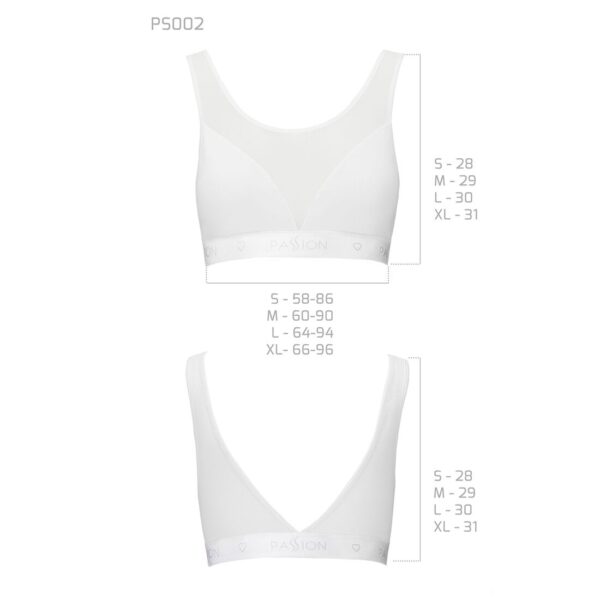 Топ з прозорою вставкою Passion PS002 TOP white, size L