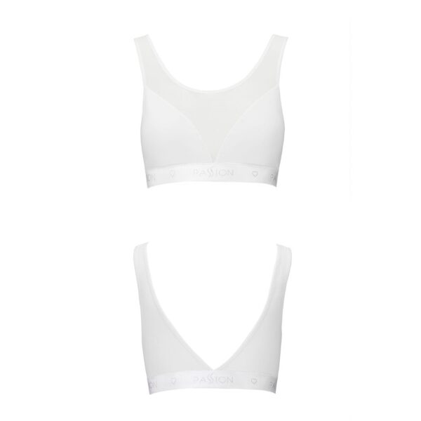 Топ з прозорою вставкою Passion PS002 TOP white, size L