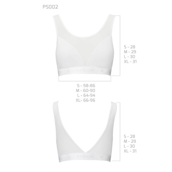 Топ з прозорою вставкою Passion PS002 TOP white, size S