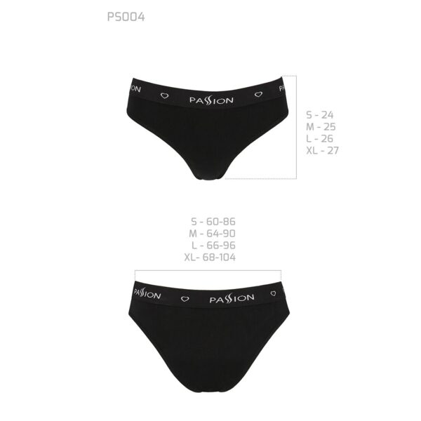 Трусики-сліпи з бавовни з еластаном Passion PS004 PANTIES black, size M