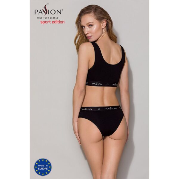 Трусики-сліпи з бавовни та еластаном Passion PS004 PANTIES black, size S