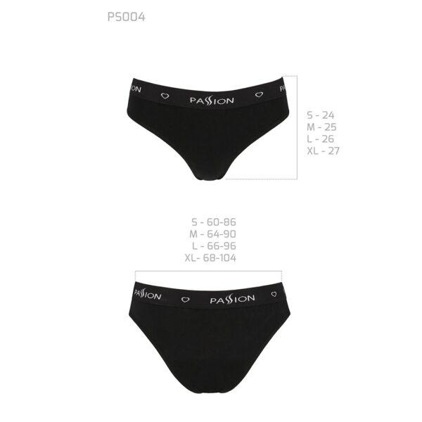 Трусики-сліпи з бавовни та еластаном Passion PS004 PANTIES black, size XL