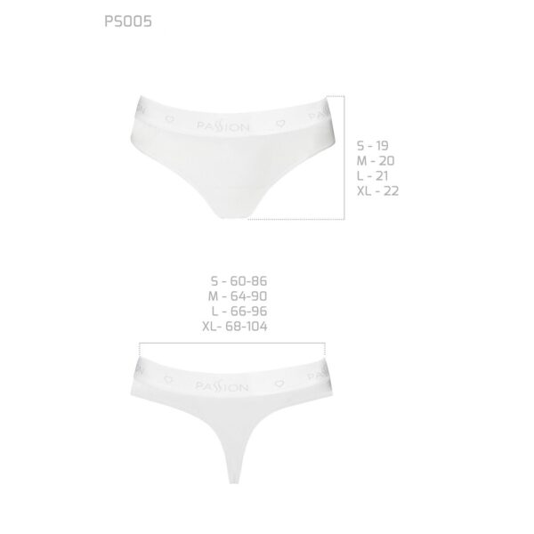 Трусики-бразиліана з бавовни Passion PS005 PANTIES white, size L