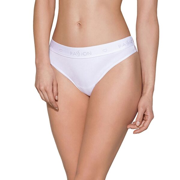 Трусики-бразиліана з бавовни Passion PS005 PANTIES white, size XL