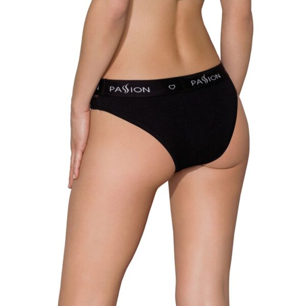 Трусики з прозорою вставкою Passion PS006 PANTIES black, size L