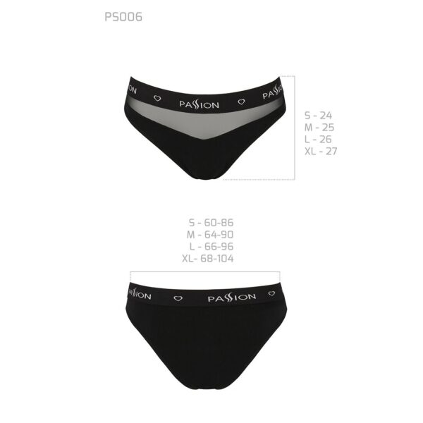 Трусики з прозорою вставкою Passion PS006 PANTIES black, size M