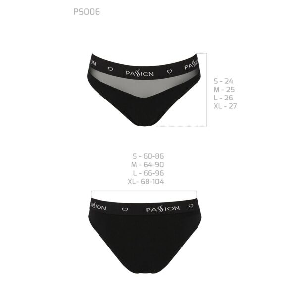 Трусики з прозорою вставкою Passion PS006 PANTIES black, size S