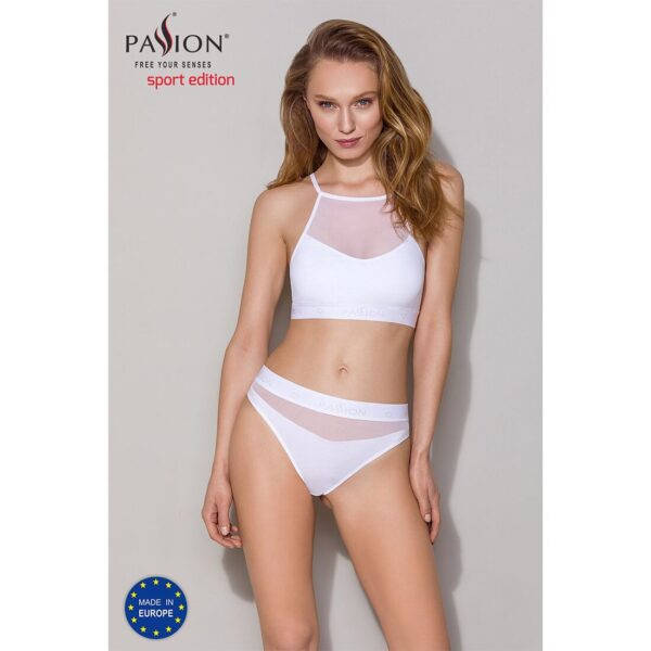 Трусики з прозорою вставкою Passion PS006 PANTIES white, size L